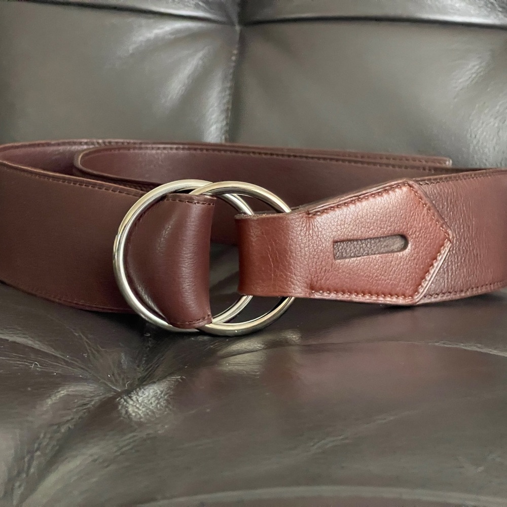 Hermès burgundy belt minimalist style 100% authentic